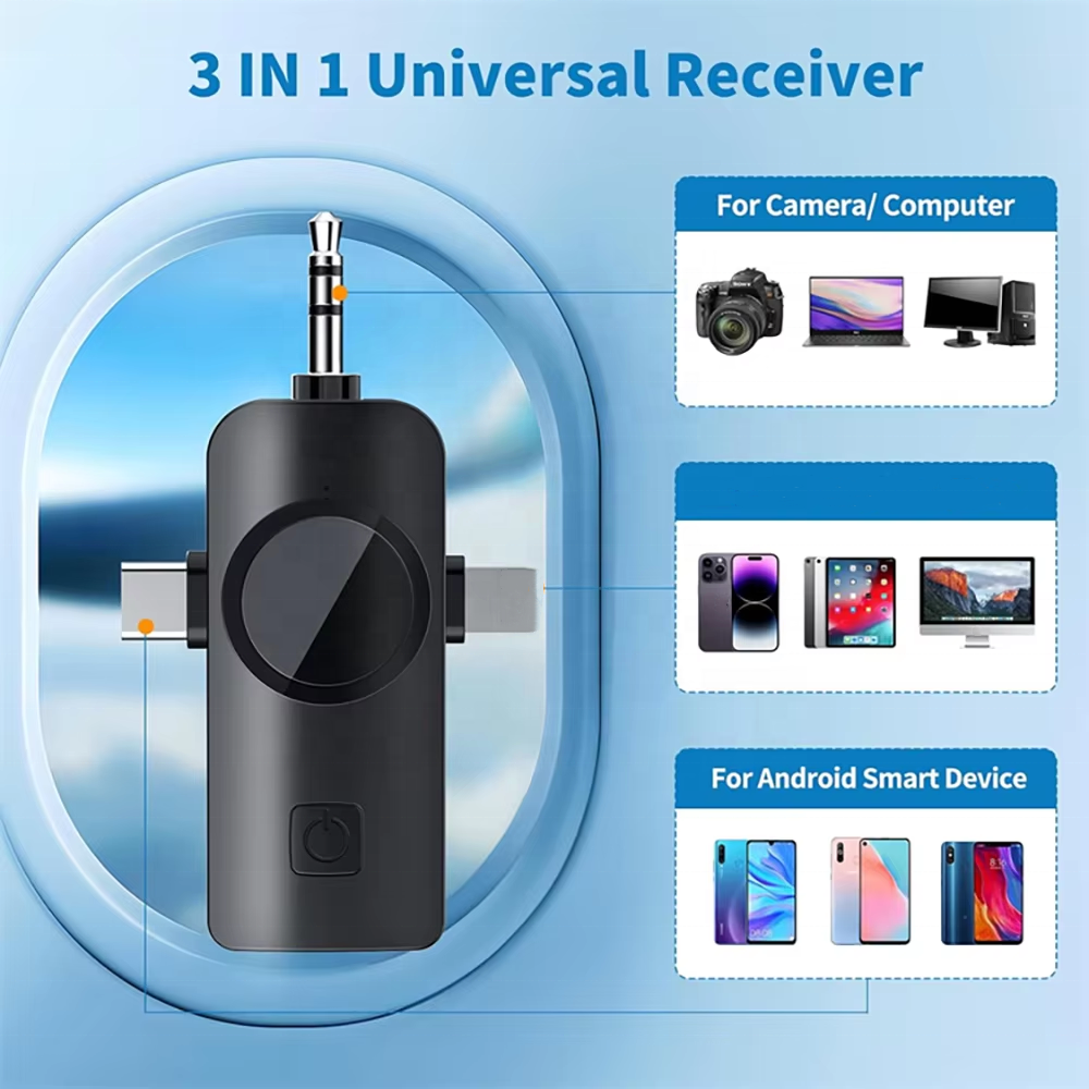 Universal Wireless Microphone for Vloggers, Compatible with Mobile Phones and Cameras