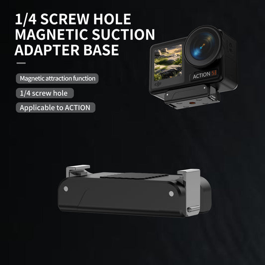 ACTION 1/4 Inch Screw Metal Base Mount for DJI Action Cameras – Universal Tripod Adapter for Stable Shooting