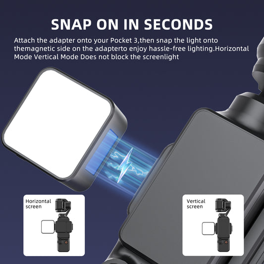 Tokdance Pocket 3 LED Light Kit – Single Fill Lamp (Magnetic, High-CRI)