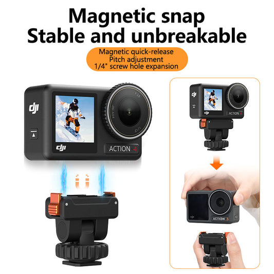 Insta360 AC-36 Action Camera Quick-Release Cold Shoe Mount | Durable Plastic Swivel Adapter for Accessories