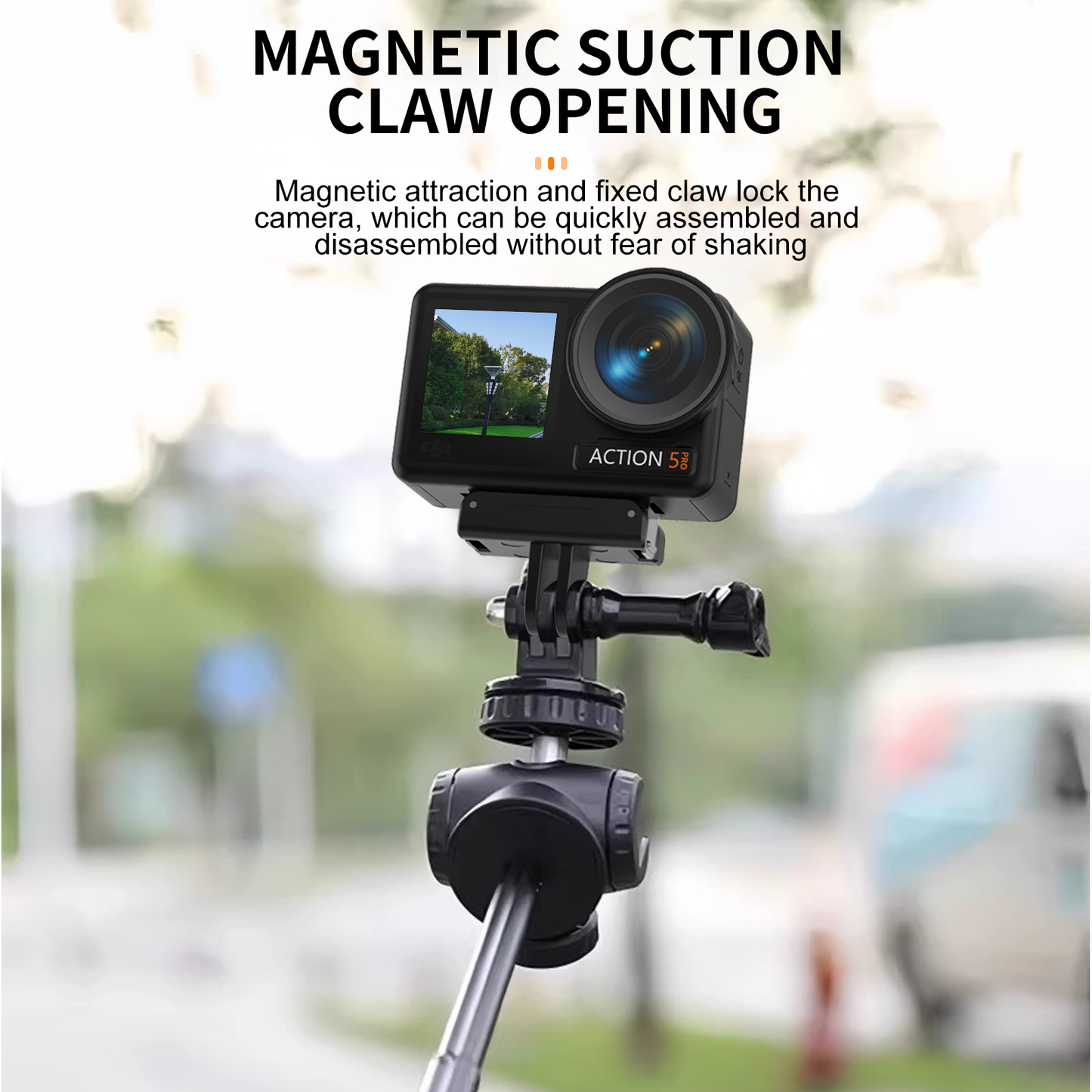 KC07 Two-Prong Mount Base for Action Cameras | ACTION Series Compatible Adapter