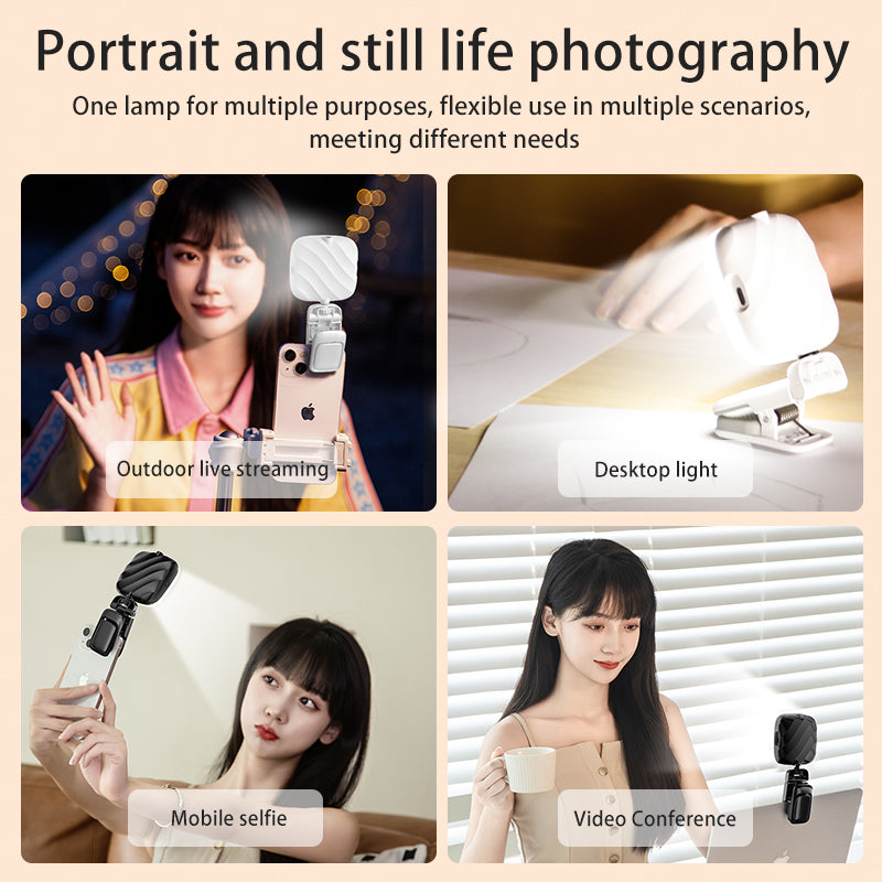 TD1 Video Light, LED Camera Light 360° Rotating Portable Photography Lighting