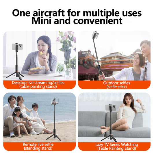 103BD Portable Bluetooth Selfie Stick with Concealed Design, 59cm Extendable