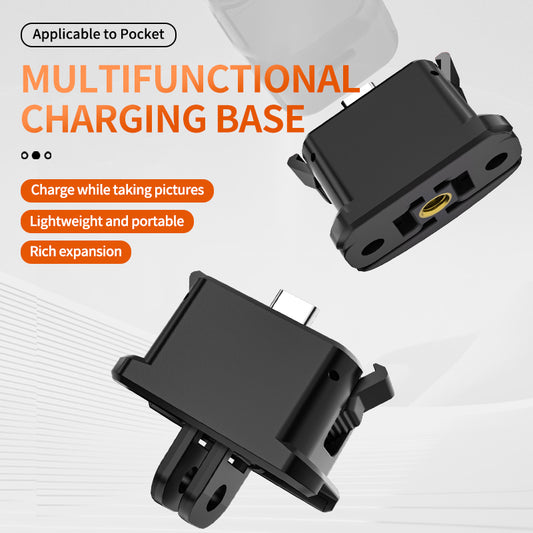 Pocket 3 Quick Release Charging Mount Base for DJI Pocket 3 Camera Accessories