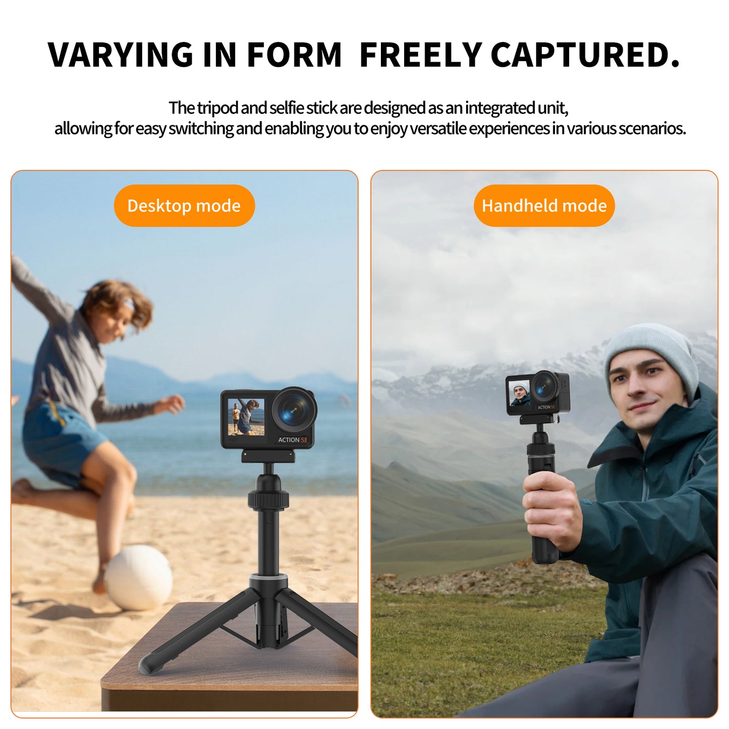 Magnetic Quick Release Tripod Mount for DJI Action Camera Pocket 3 Accessories