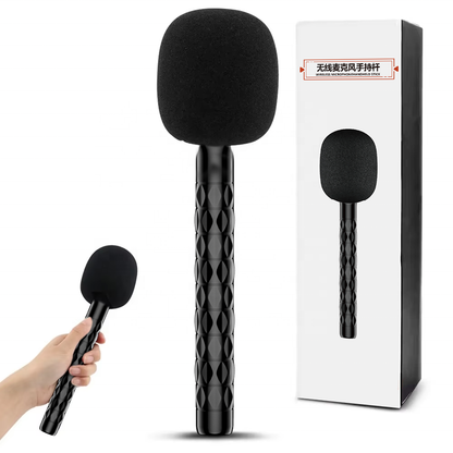 Wireless microphone handheld stick, for interviews