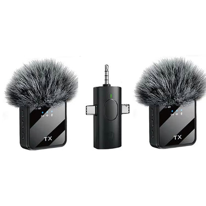 Universal Wireless Microphone for Vloggers, Compatible with Mobile Phones and Cameras