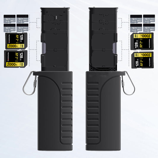 Tokdance Pro Camera Card Reader – 100MB/s SD/TF + Mobile Transfer + Card Storage Box