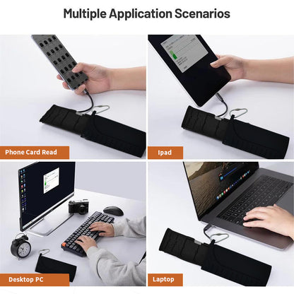 Tokdance Pro Camera Card Reader – 100MB/s SD/TF + Mobile Transfer + Card Storage Box