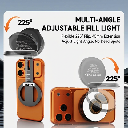 PL24-Magnetic Fill Light for iPhone, Adjustable & Extendable LED Phone Light