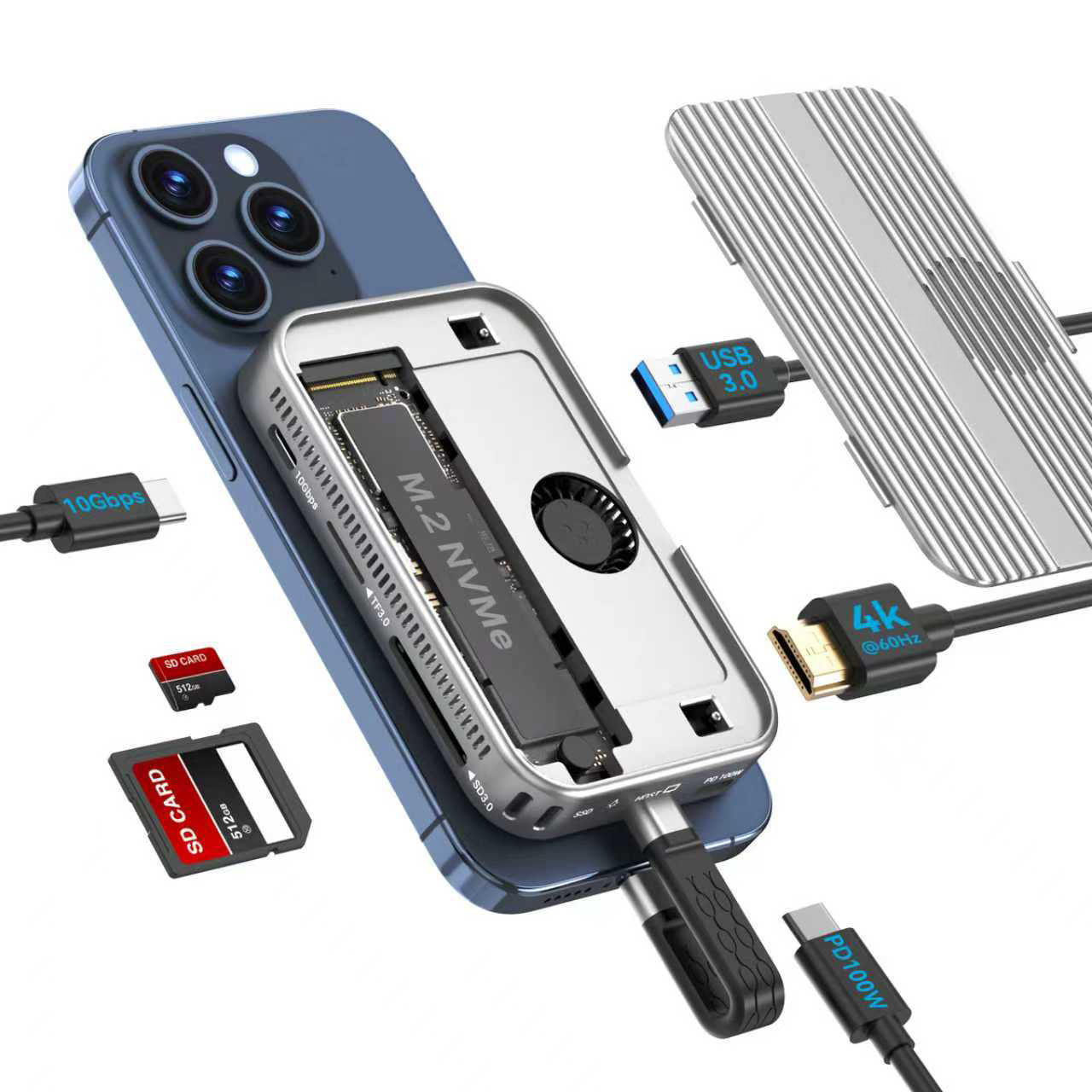 Tokdance Creator Hub: M.2 SSD Enclosure with 4K HDMI & 10Gbps Sync
