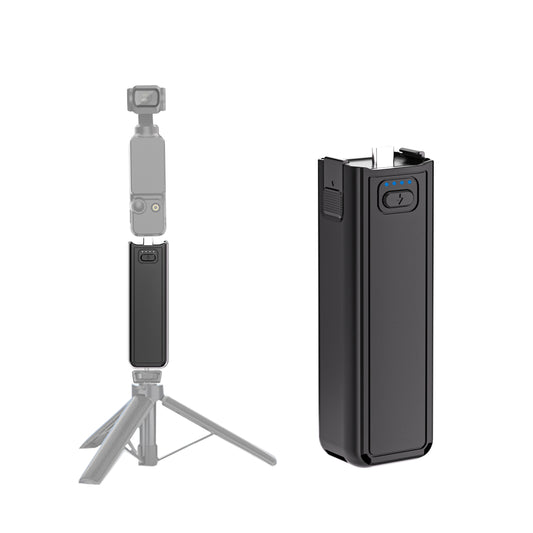 Pocket 3 Charging Handle – Extended Power Grip with Fast Charging and Tripod Mount for Action Camera