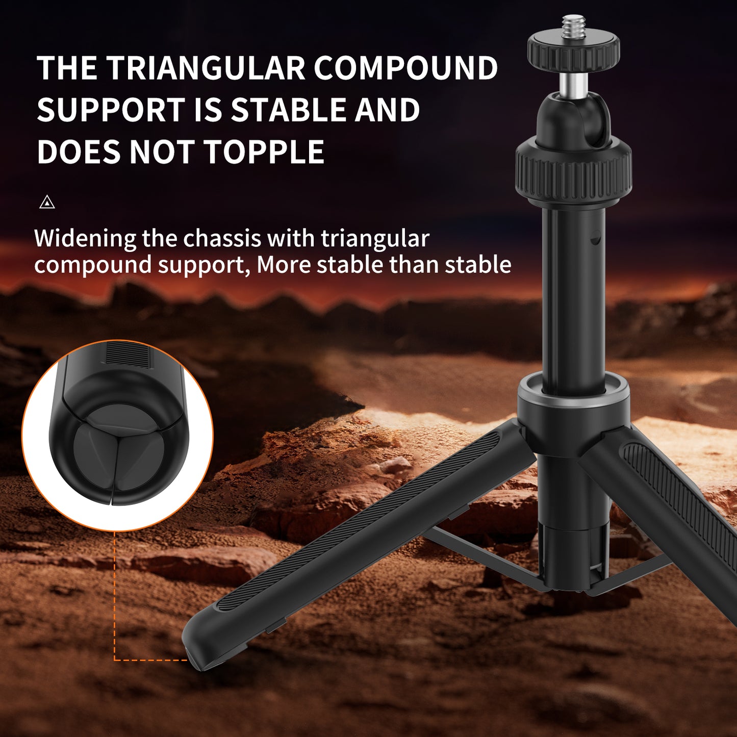 Tokdance Creator Ball Head Tripod – 1/4" Universal Desk & Travel Vlog Tripod