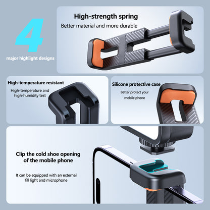 Tokdance Phone Clamp with 1/4'' Screw Mount | Universal Metal Smartphone Holder for Tripods Handheld Rigs and Stabilizers