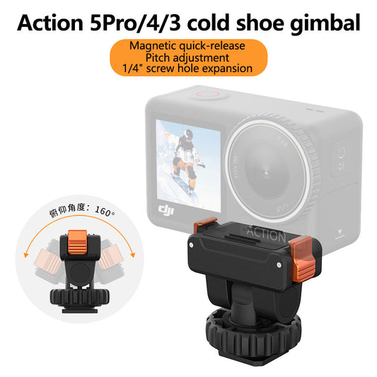 Insta360 AC-36 Action Camera Quick-Release Cold Shoe Mount | Durable Plastic Swivel Adapter for Accessories