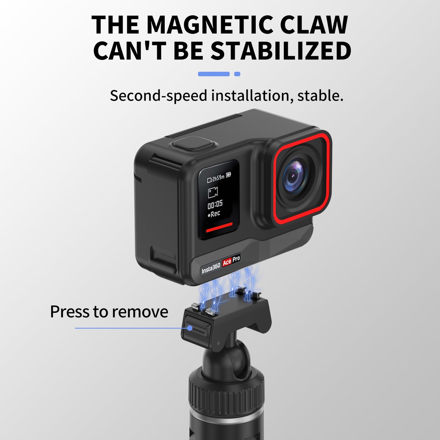 Magnetic Quick Release Tripod Mount for Insta360 Ace Ace Pro Action Camera Accessories