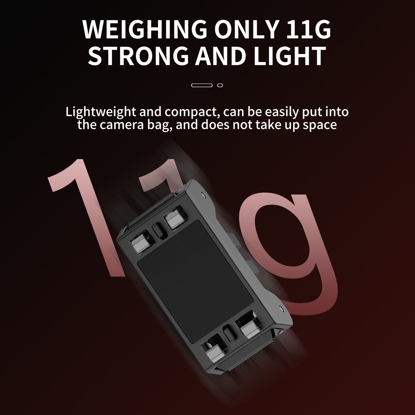 Tokdance Insta360 Metal Action Mount Base – Two-Prong Conversion Adapter