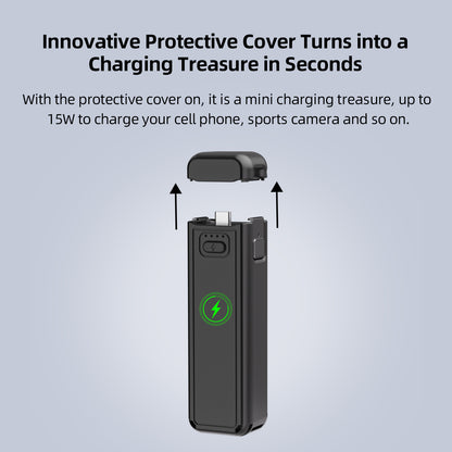 Pocket 3 Charging Handle – Extended Power Grip with Fast Charging and Tripod Mount for Action Camera