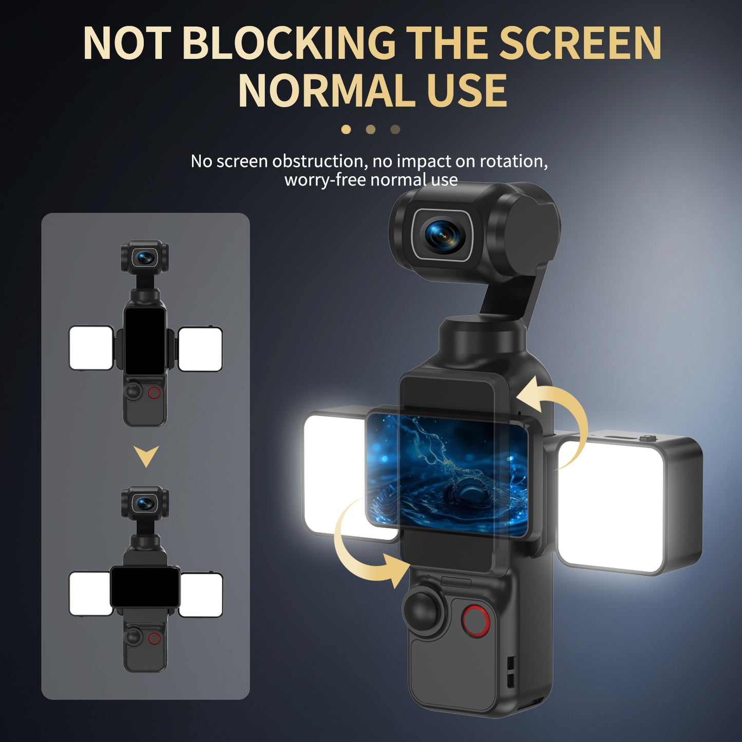 Tokdance Pocket 3 Dual LED Light Kit – Magnetic Dual Fill Lamps (High-CRI)