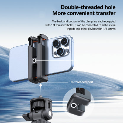 Tokdance Phone Clamp with 1/4'' Screw Mount | Universal Metal Smartphone Holder for Tripods Handheld Rigs and Stabilizers