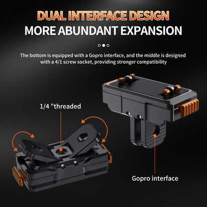 Insta360 ACE Metal Quick-Release Converter Base – Durable Action Mount Adapter