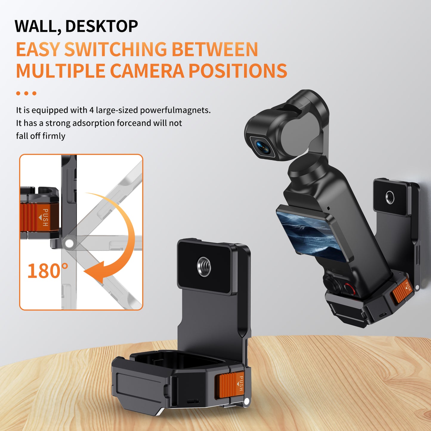 Pocket 3 Multifunctional Magnetic Quick Release Bracket Mount for DJI Pocket 3 Camera Accessories