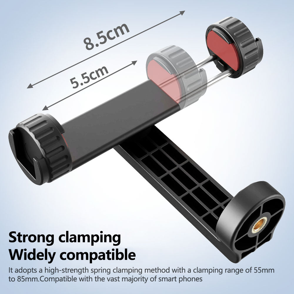 BJ-01 Universal Phone Clamp with 1/4 Mount & Cold Shoe for Light and Mic
