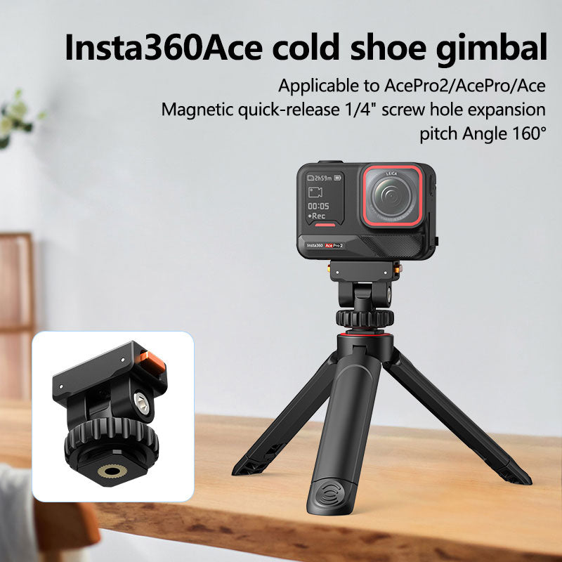 Insta360 Ace Plastic Cold Shoe Mount | Lightweight Quick-Release Swivel Adapter for Action Camera Accessories