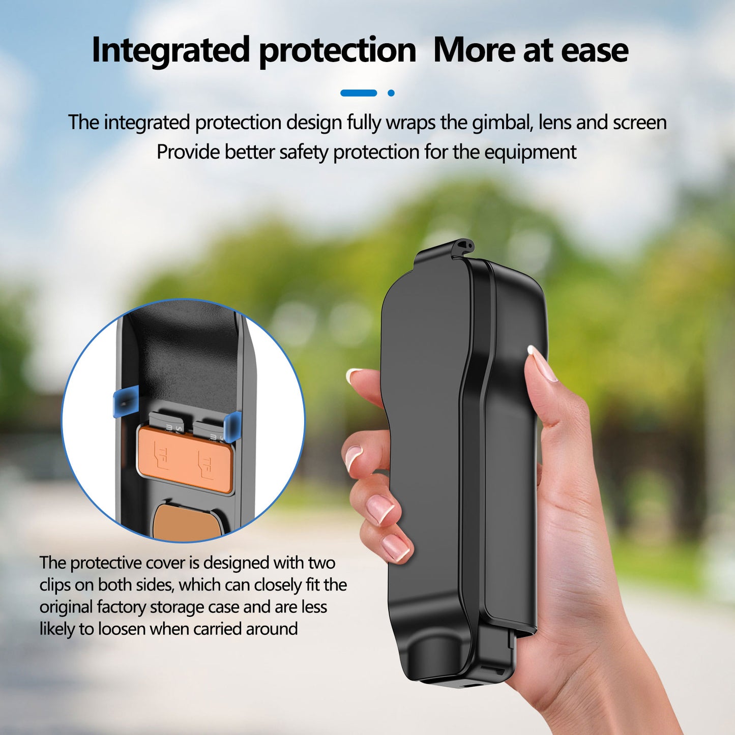 OK-01 Pocket 3 Protective Case | Shockproof Slim Cover for Pocket 3 Camera