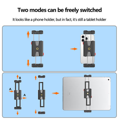 MC01 Adjustable Phone & Tablet Clamp | 1/4" Tripod Mount Compatible Holder