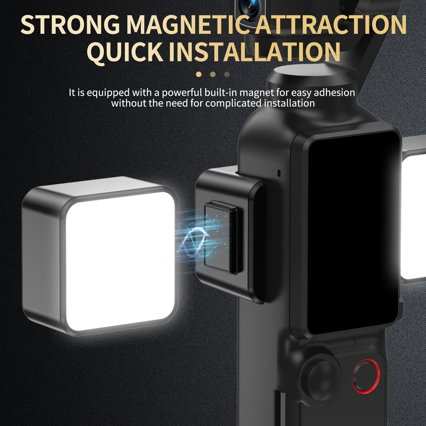 Tokdance Pocket 3 Dual LED Light Kit – Magnetic Dual Fill Lamps (High-CRI)
