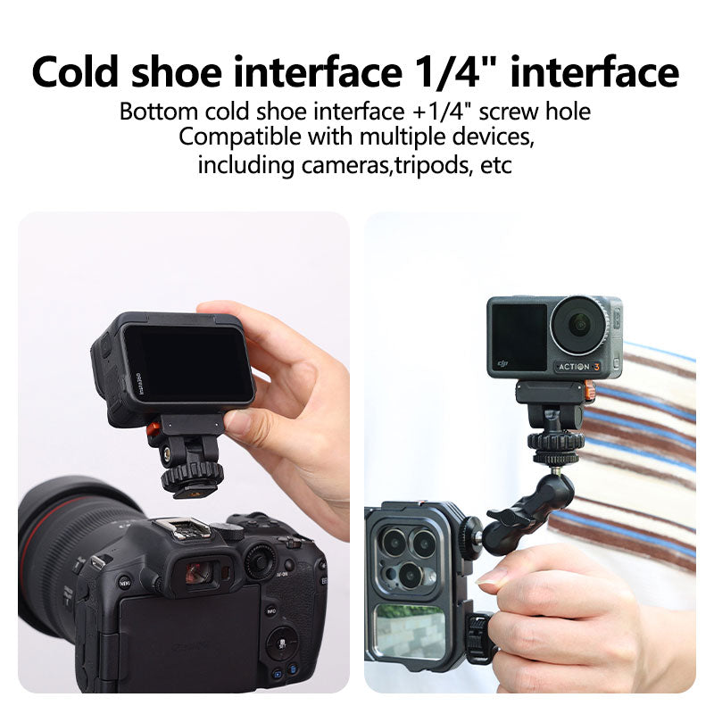 Insta360 AC-36 Action Camera Quick-Release Cold Shoe Mount | Durable Plastic Swivel Adapter for Accessories
