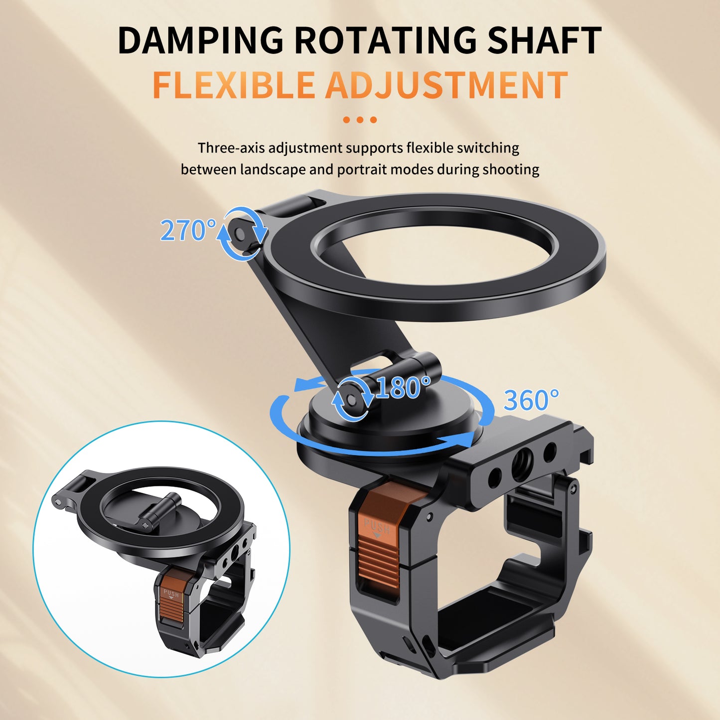 Pocket 3 MagSafe Magnetic Phone Holder Multifunctional Mount Bracket for DJI Pocket 3 and Smartphones