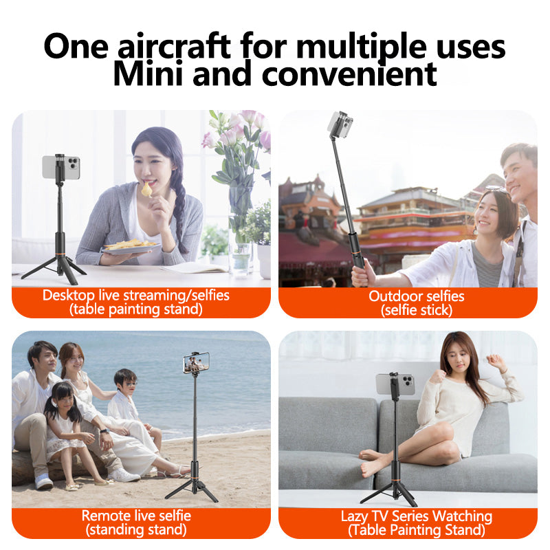 103BD Portable Bluetooth Selfie Stick with Concealed Design, 59cm Extendable