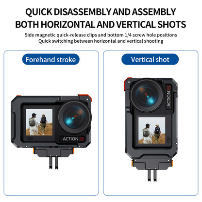 EI01Street Photography Handle Kit for DJI Action 5 Pro - Magnetic Camera Cage & Grip