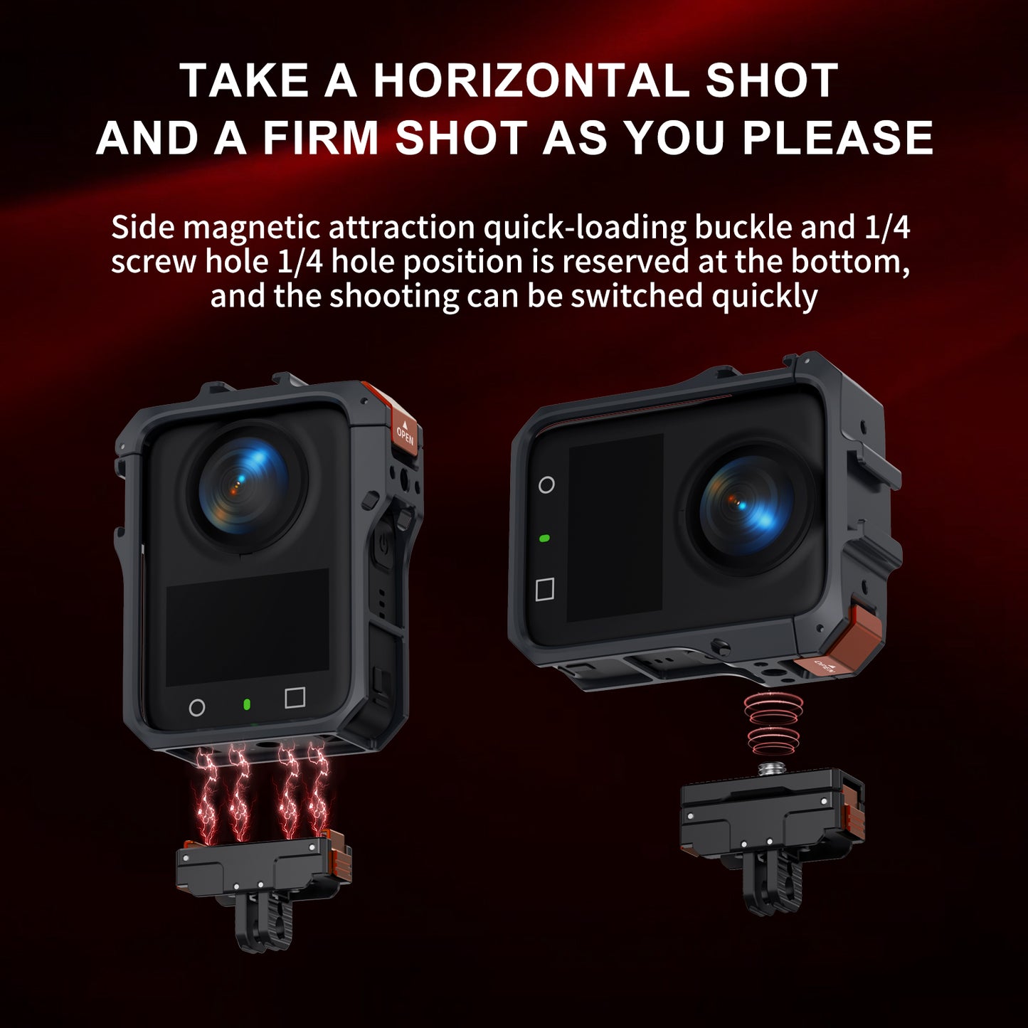 TL04 Aluminum Camera Cage for DJI Osmo Action  - Protective Vlogging Rig