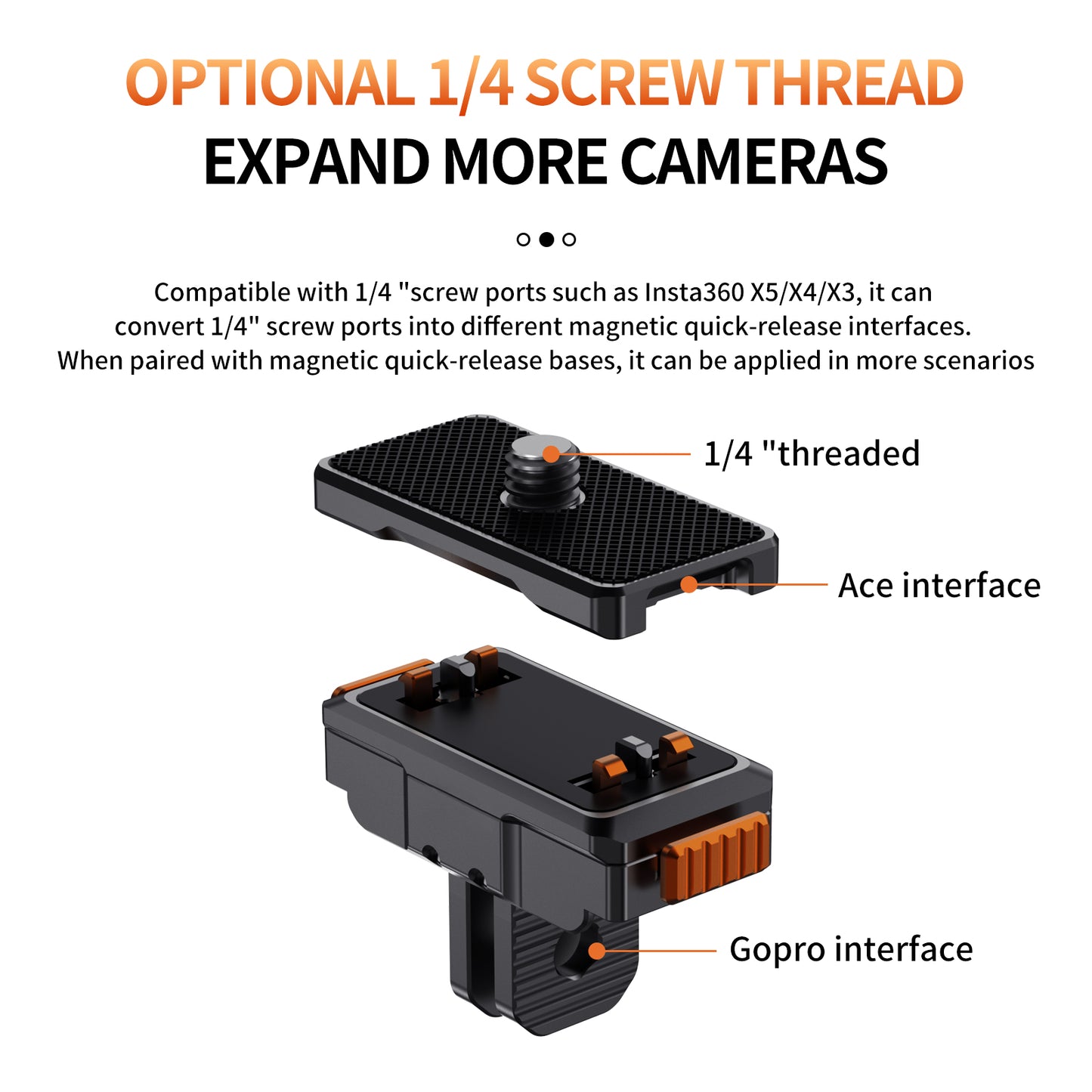 Tokdance KC04 ACE Metal Quick-Release Base for Action Cameras