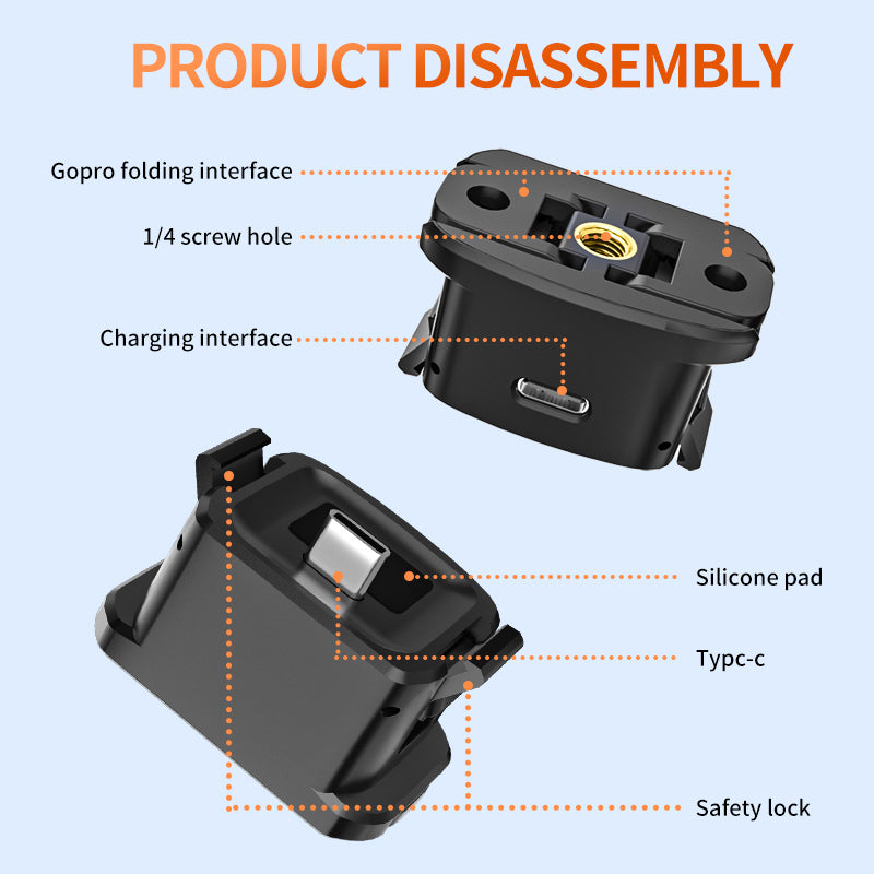 Pocket 3 Quick Release Charging Mount Base for DJI Pocket 3 Camera Accessories