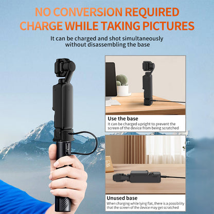 Pocket 3 Quick Release Charging Mount Base for DJI Pocket 3 Camera Accessories