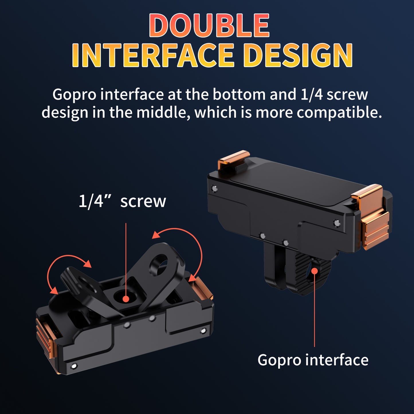 Tokdance KC05 Magnetic Quick Release Metal Base for  ACTION 2.0 Compatible Mount