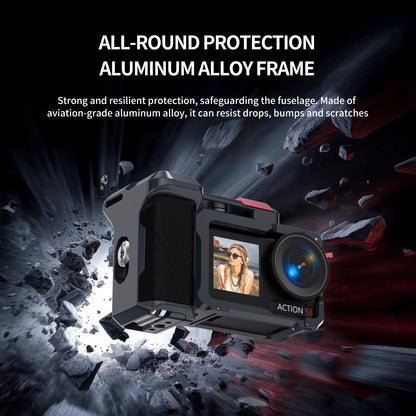 EI01Street Photography Handle Kit for DJI Action 5 Pro - Magnetic Camera Cage & Grip