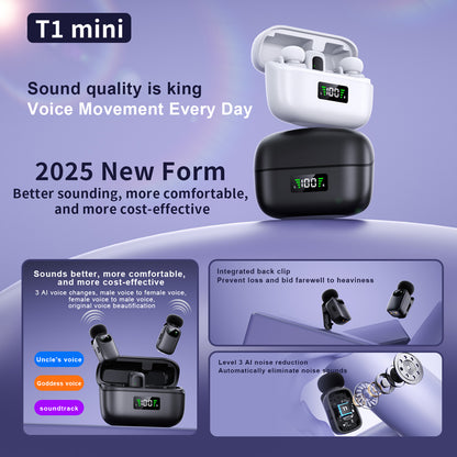 High-Quality Wireless Microphone for Vlog Audio, Works with Mobile