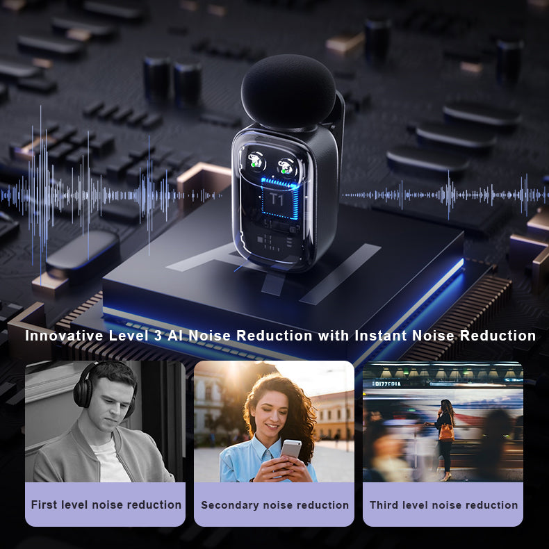 High-Quality Wireless Microphone for Vlog Audio, Works with Mobile