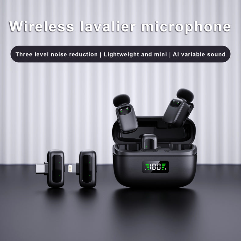 High-Quality Wireless Microphone for Vlog Audio, Works with Mobile
