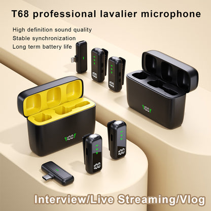 Wireless Microphone for Vlogs and Short Videos, Universal for Phones